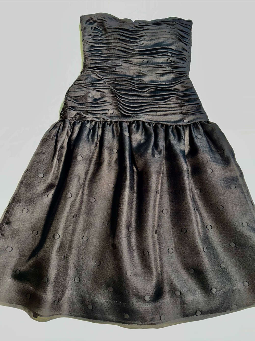 Albert Nipon Strapless Black Cocktail Dress